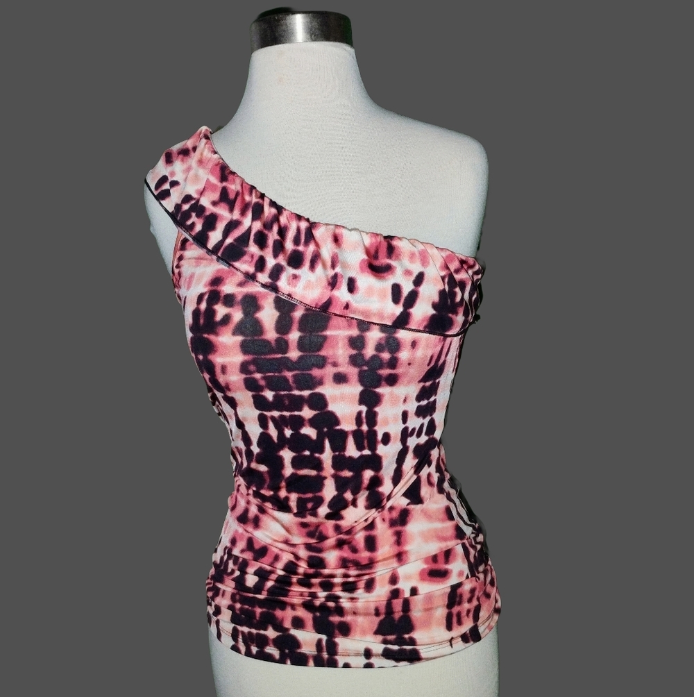 One arm ruffle top